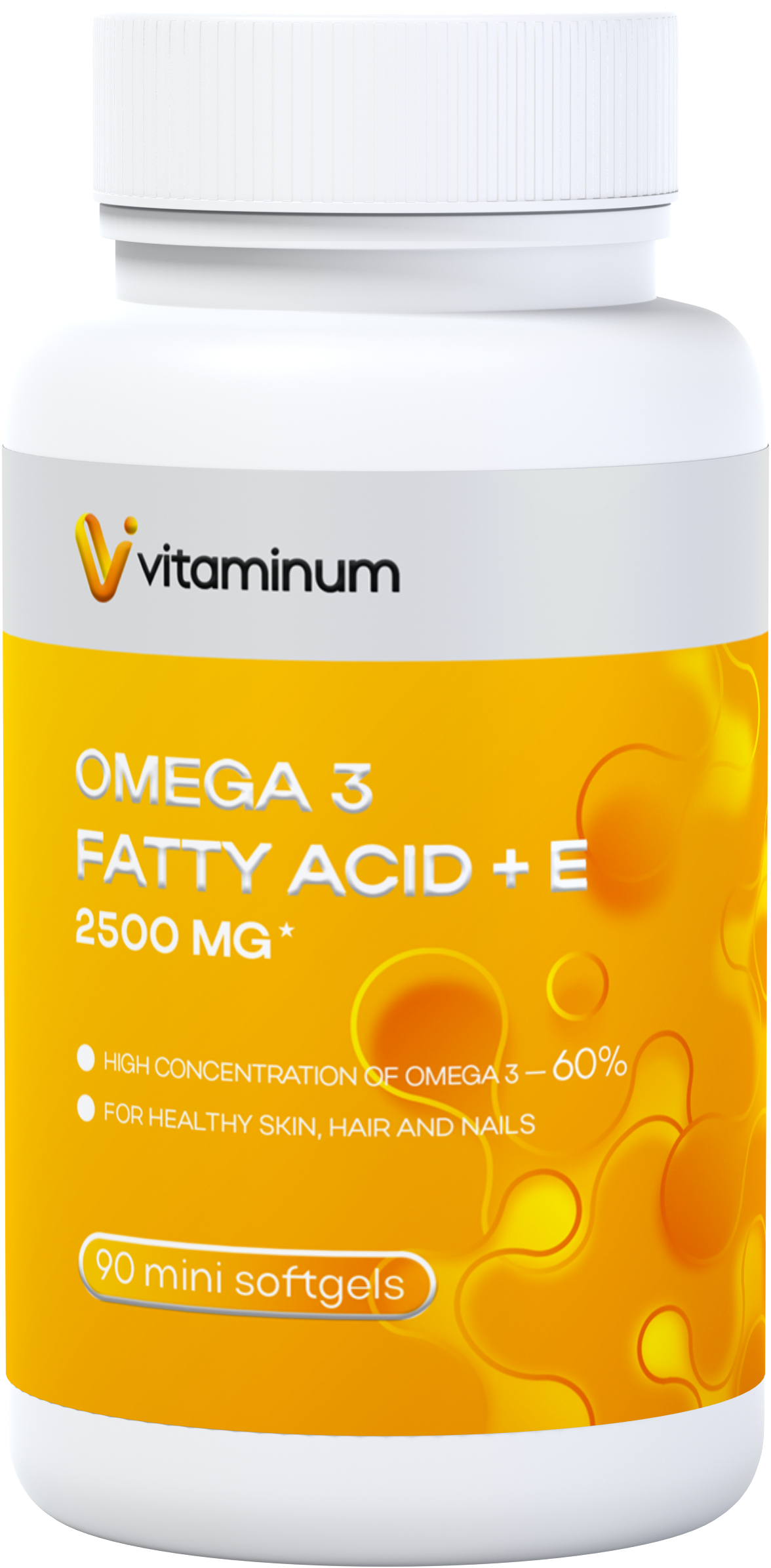  Vitaminum ОМЕГА 3 60% + витамин Е (2500 MG*) 90 капсул 700 мг   в Ижевске