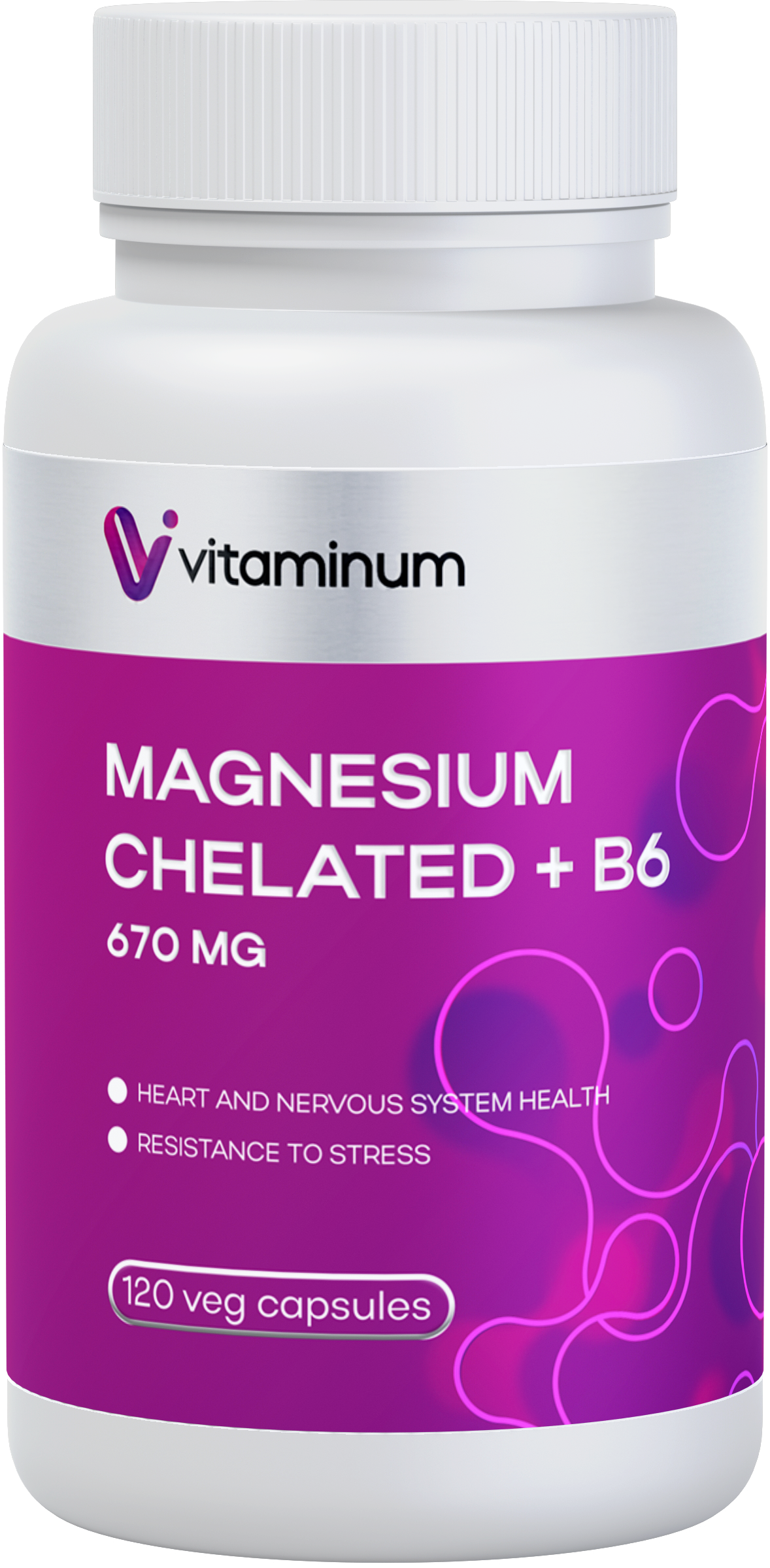 Vitaminum МАГНИЙ ХЕЛАТ + витамин В6 (670 MG) 120 капсул 800 мг  в Ижевске