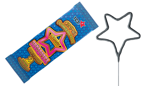  Бенгальские свечи фигурные 2 шт "Звездочка"  в Ижевске